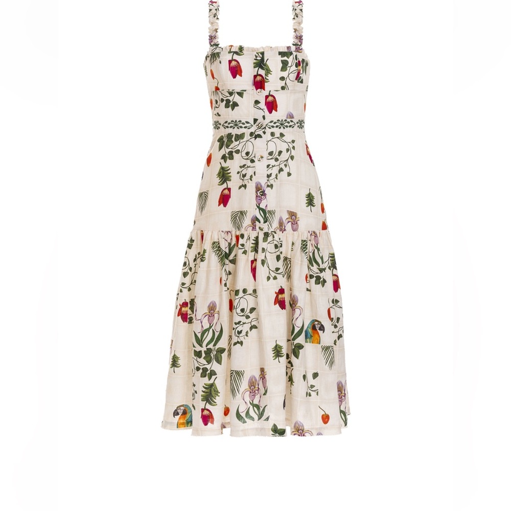 Agua by Agua Bendita Nispero Bouquet sundress size large NWT